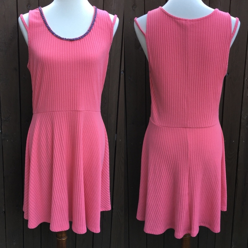 Candie’s | Size XL Pink- Coral Ribbed Dress